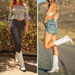 Thursday Women’s Cowboy Boots White Leather